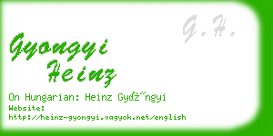 gyongyi heinz business card